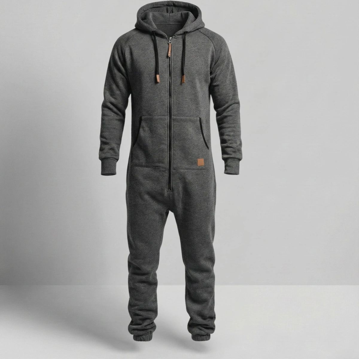 Gardaly Kuscheliger Fleece-Jumpsuit mit Reißverschluss und Kapuze