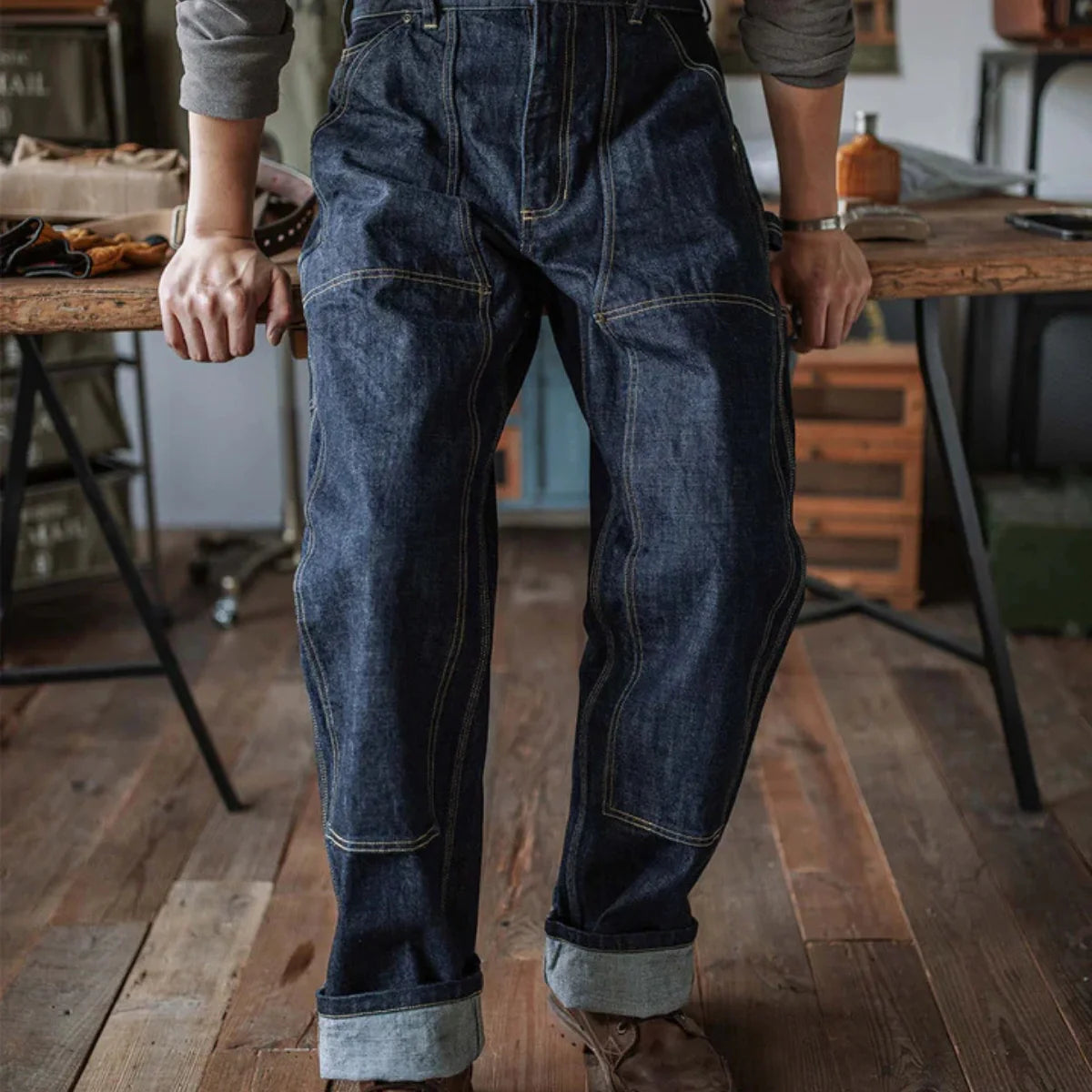Selvedge Carpenter Jeans – Schwerer japanischer Denim, gemacht für Arbeit & Alltag