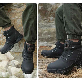 Gardaly | Herren TorqueLock™ Wasserdichte Sicherheitsstiefel – Stahlkappe, Kevlar-Sohle & Schnellverschluss-System