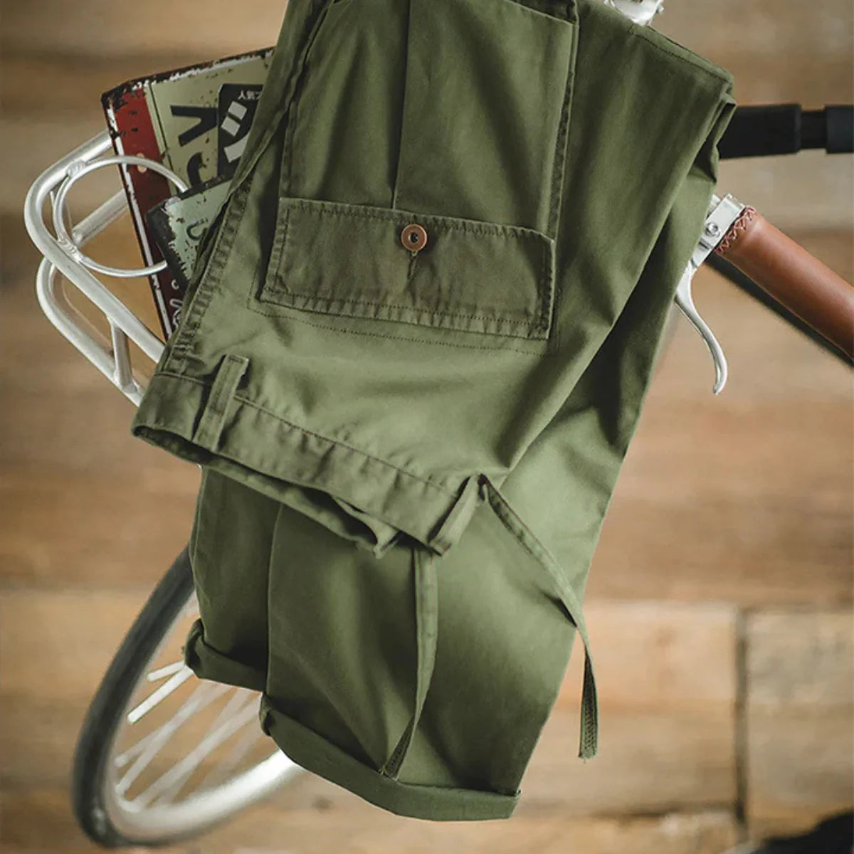 Herren Cargo-Hose – Asymmetrisches Taschendesign, Slim Fit