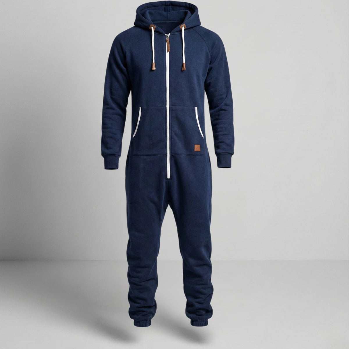 Gardaly Kuscheliger Fleece-Jumpsuit mit Reißverschluss und Kapuze