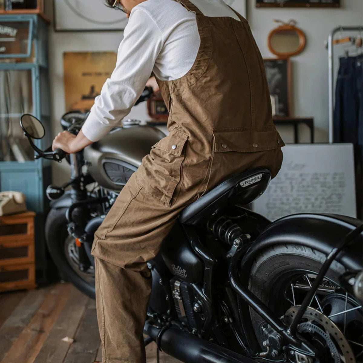 Gardaly Winston Latzhose mit Reißverschluss vorne