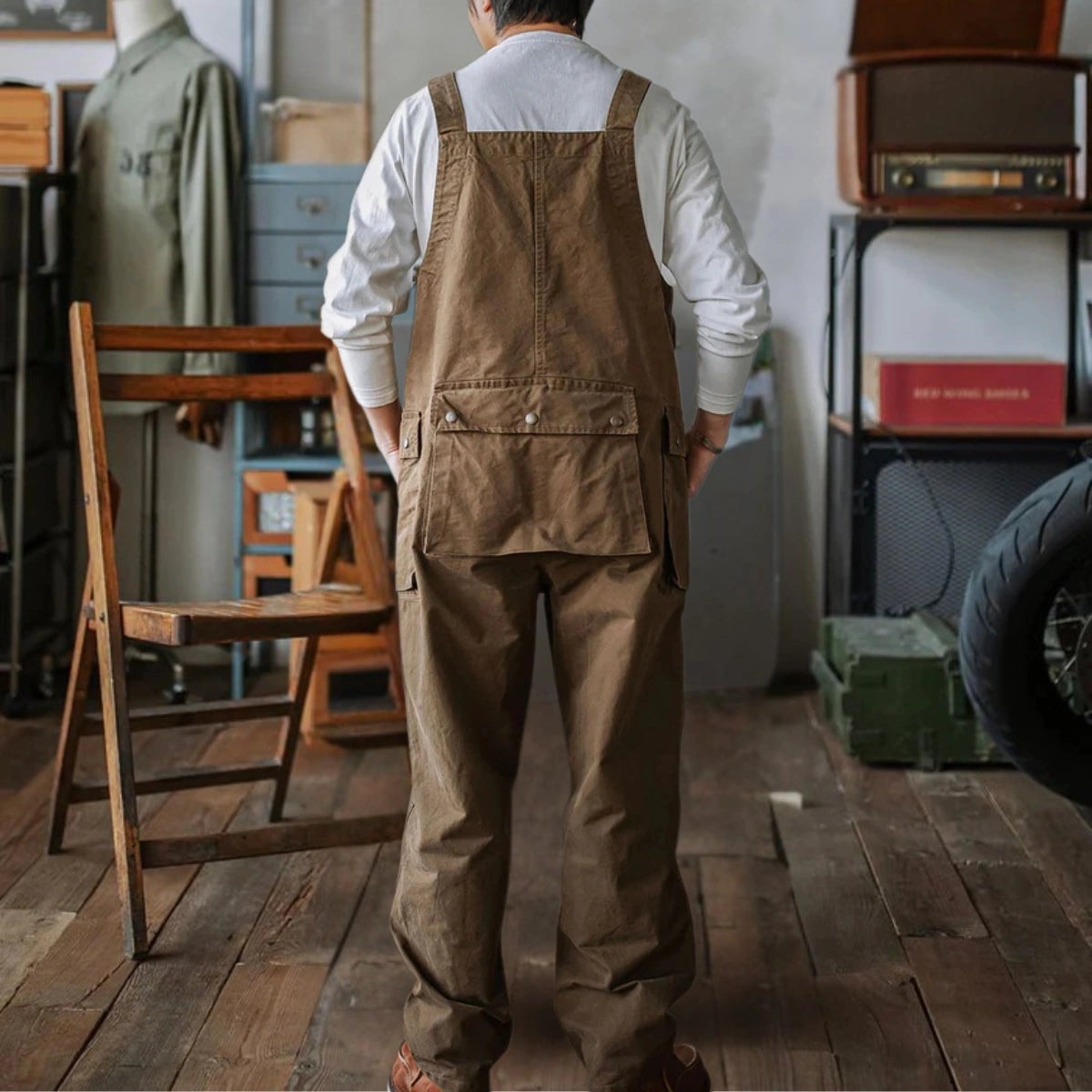 Gardaly Winston Latzhose mit Reißverschluss vorne