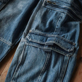 Gardaly Denim-Latzhose mit doppelter Klappentasche