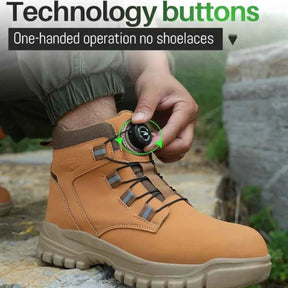 Gardaly | Herren TorqueLock™ Wasserdichte Sicherheitsstiefel – Stahlkappe, Kevlar-Sohle & Schnellverschluss-System