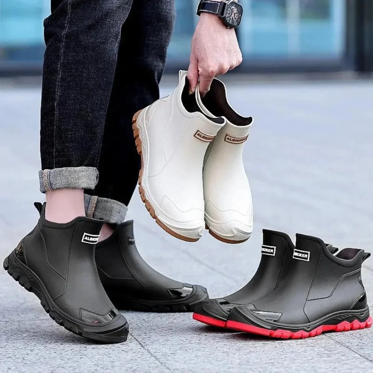 Unisex Kurz-Gummistiefel – Große Größenauswahl, verstärktes Design & rutschfester Grip