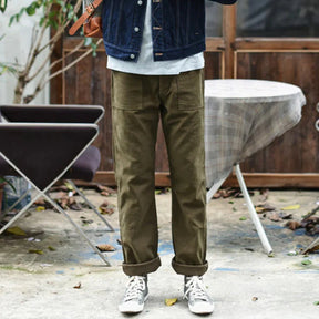 Herren Straight-Leg Freizeithose – Fatigue-Stil