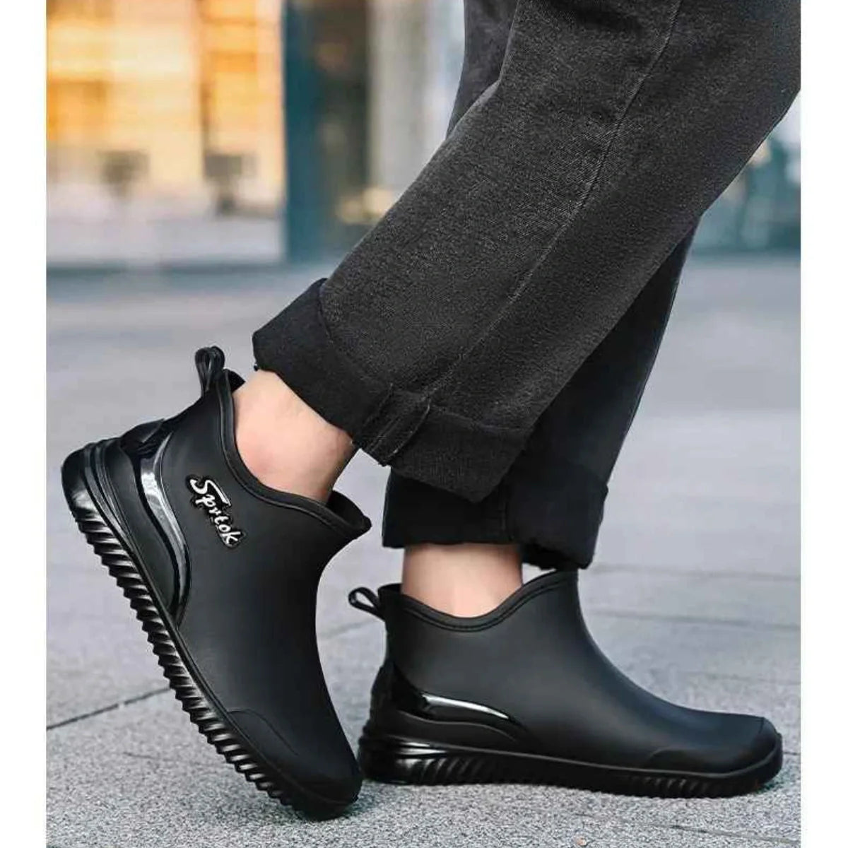 Gardaly | Herren Ankle Wellington™ Boots – Wasserdichtes Monoblock-Design mit rutschfestem Grip