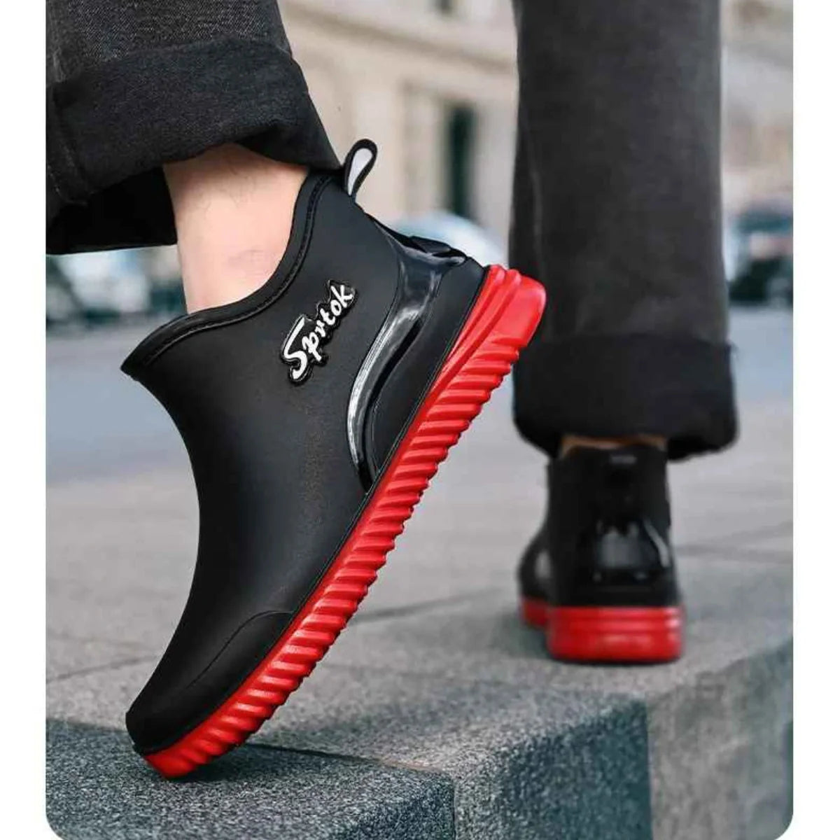 Gardaly | Herren Ankle Wellington™ Boots – Wasserdichtes Monoblock-Design mit rutschfestem Grip