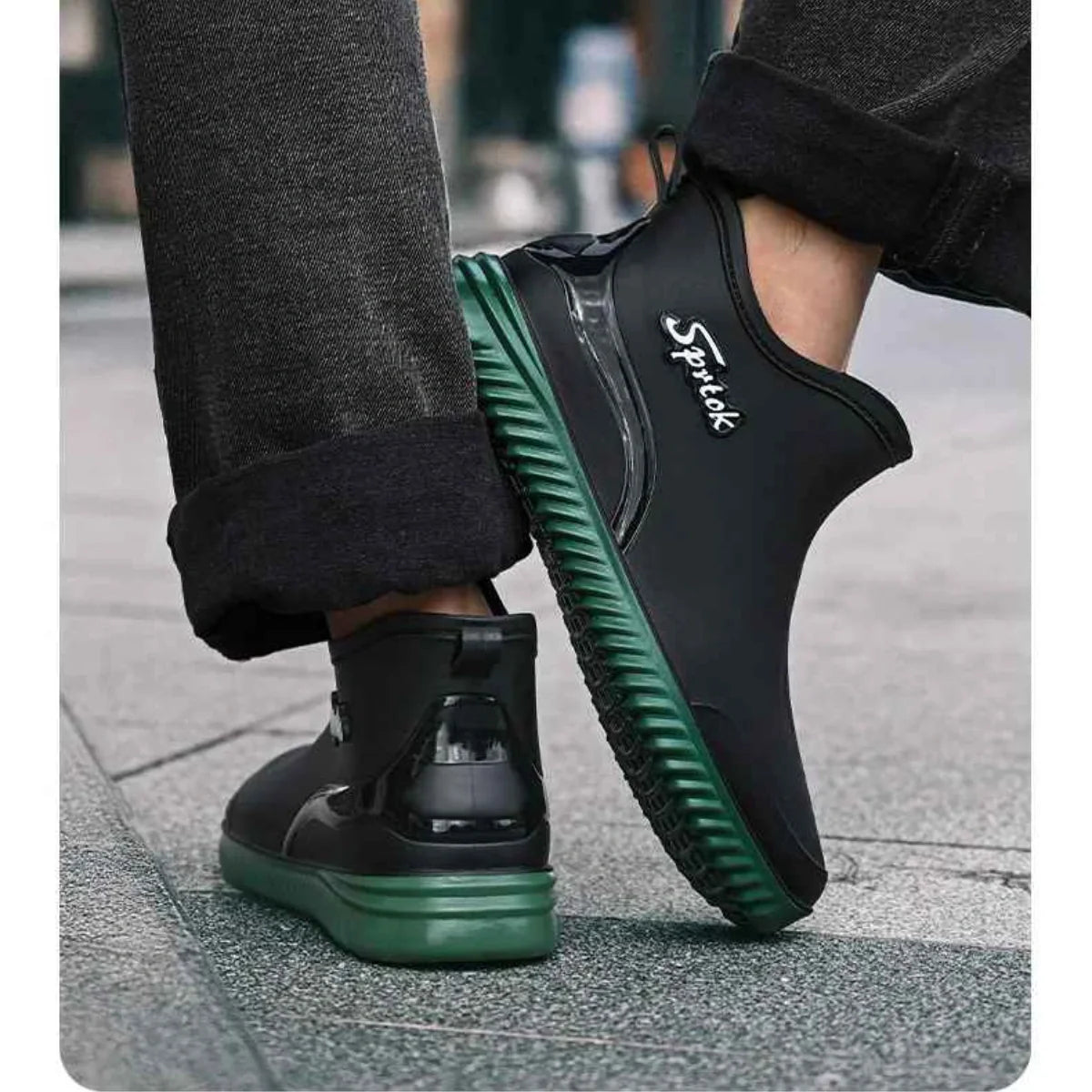 Gardaly | Herren Ankle Wellington™ Boots – Wasserdichtes Monoblock-Design mit rutschfestem Grip