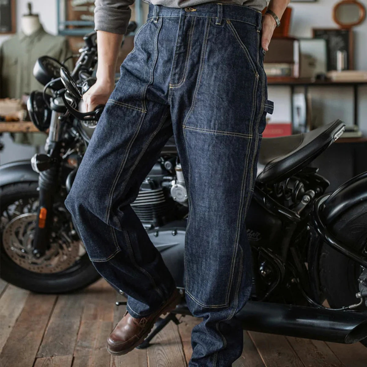 Selvedge Carpenter Jeans – Schwerer japanischer Denim, gemacht für Arbeit & Alltag
