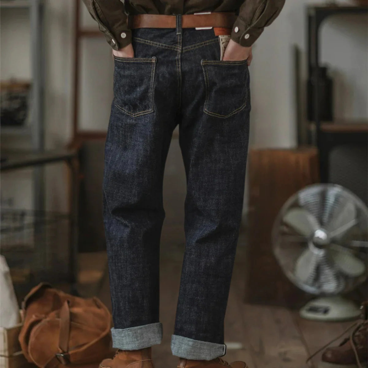 14oz Indigo Selvedge Jeans – Heritage Straight Leg, gemacht, um schön zu altern