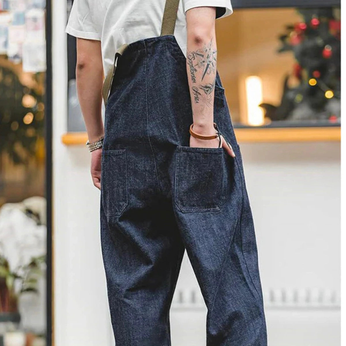 Gardaly Dockyard Navy Retro Jumpsuit