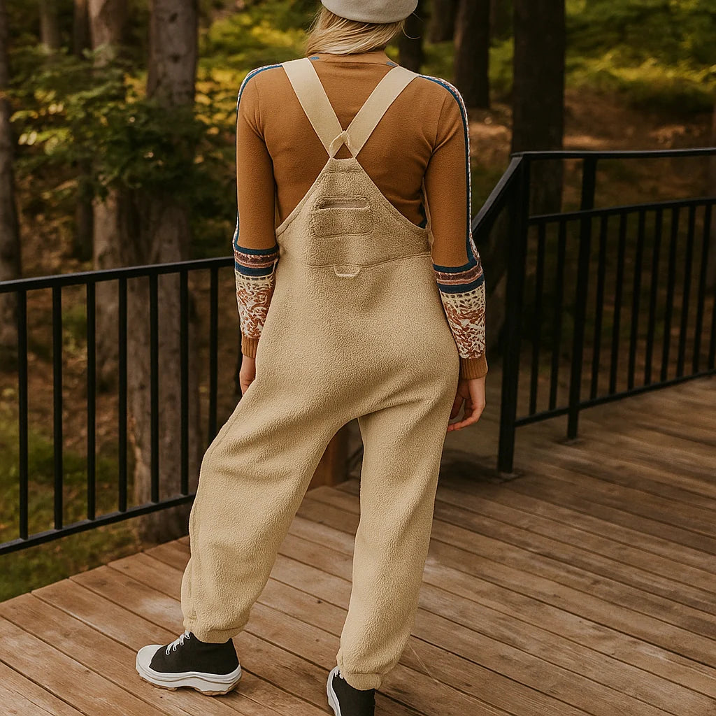 Gardaly Thermo-Fleece-Latzhose mit Reißverschlusstaschen