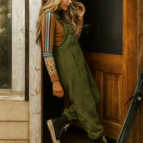 Gardaly Thermo-Fleece-Latzhose mit Reißverschlusstaschen