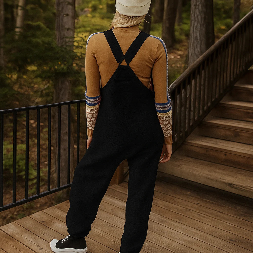 Gardaly Thermo-Fleece-Latzhose mit Reißverschlusstaschen