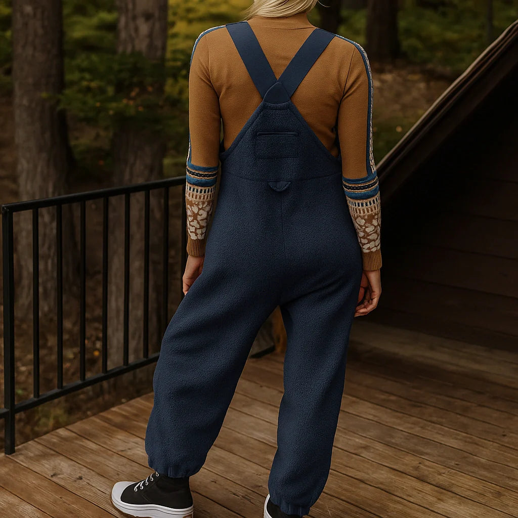 Gardaly Thermo-Fleece-Latzhose mit Reißverschlusstaschen