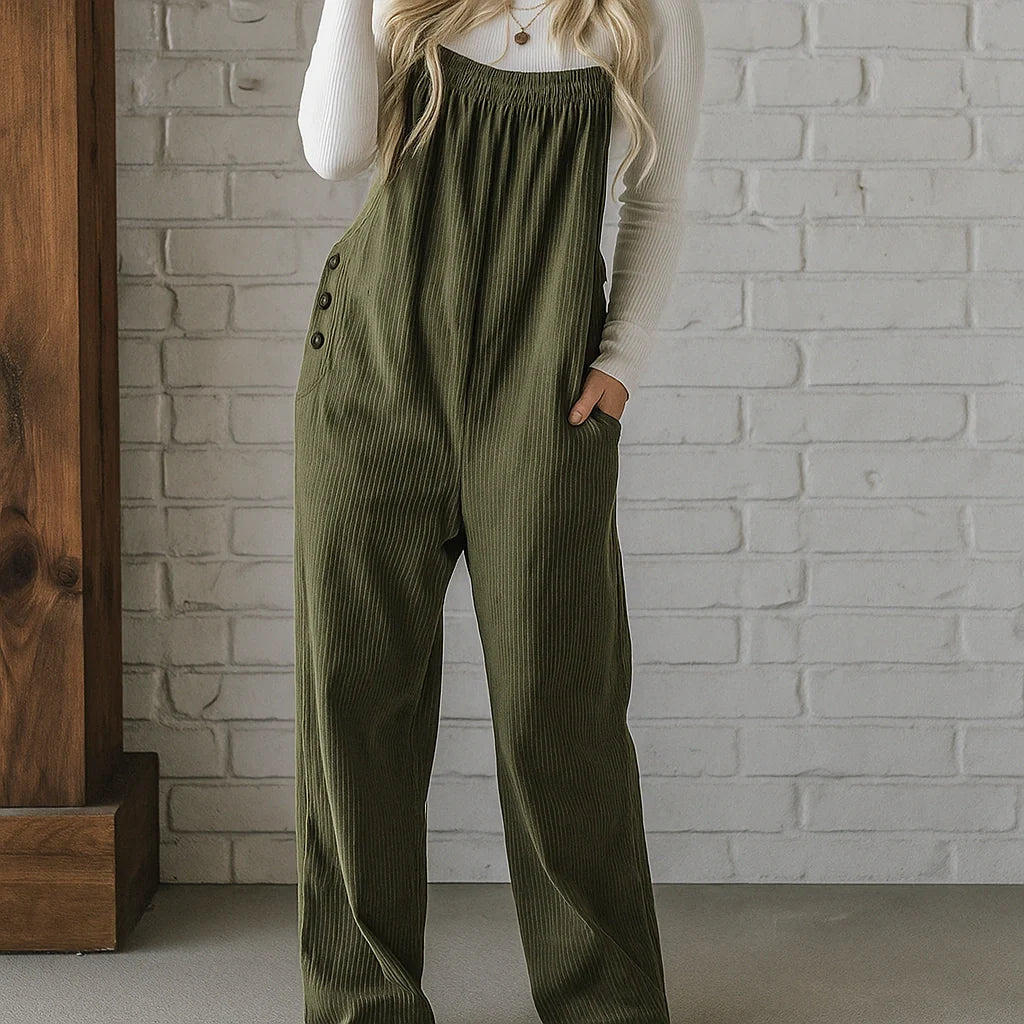 Gardaly Gemütliche Cord-Latzhose in lockerer Passform