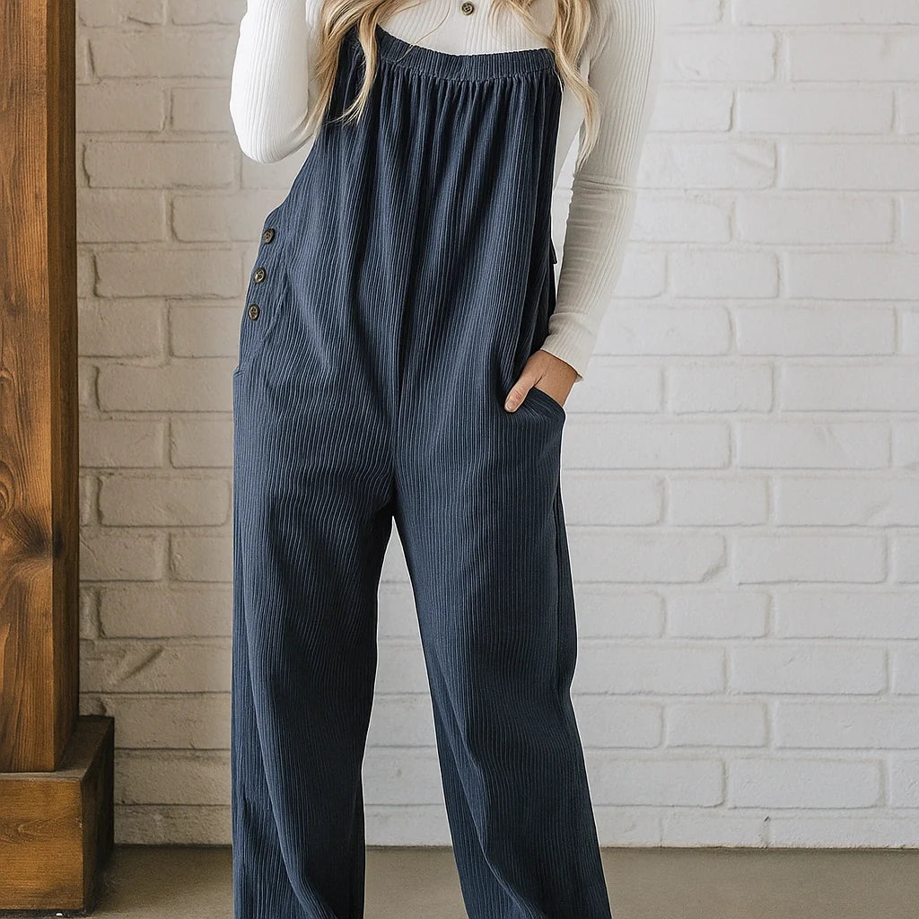 Gardaly Gemütliche Cord-Latzhose in lockerer Passform