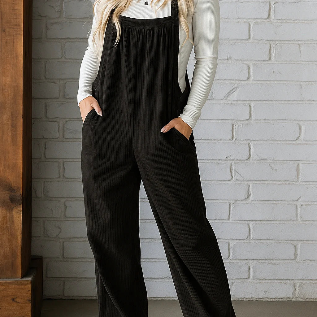 Gardaly Gemütliche Cord-Latzhose in lockerer Passform