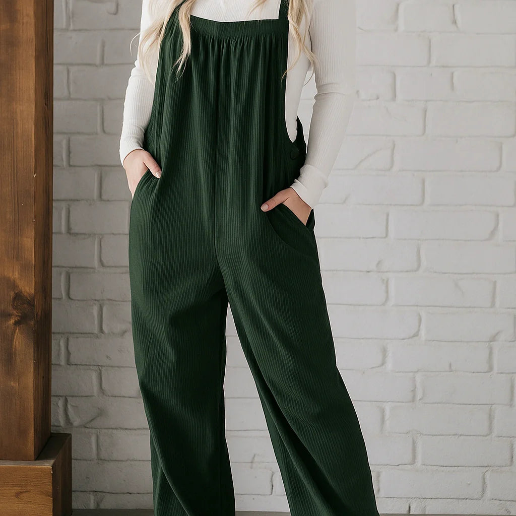 Gardaly Gemütliche Cord-Latzhose in lockerer Passform