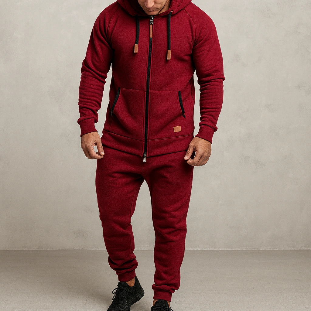 Gardaly Kuscheliger Fleece-Jumpsuit mit Reißverschluss und Kapuze