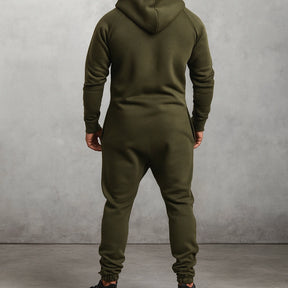 Gardaly Kuscheliger Fleece-Jumpsuit mit Reißverschluss und Kapuze