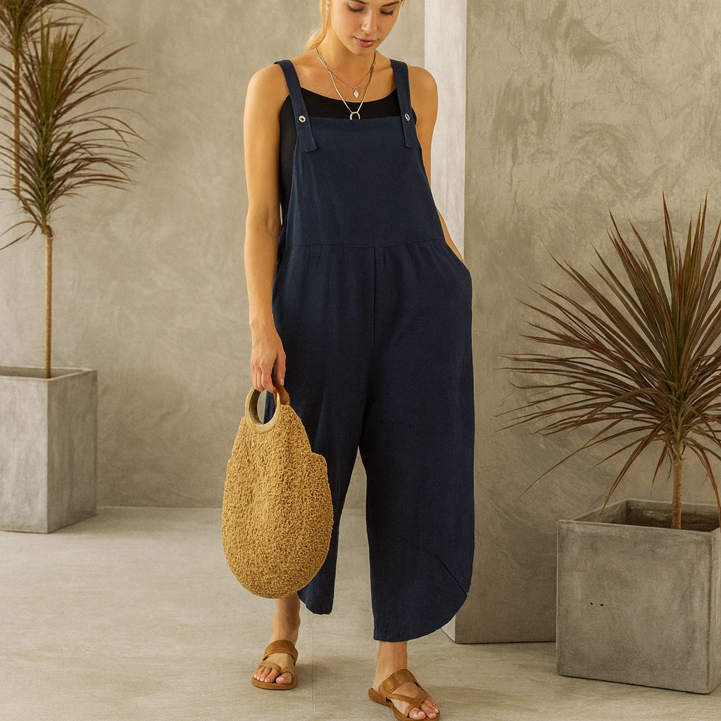 Gardaly Lässiger Jumpsuit mit Knopfleiste vorne