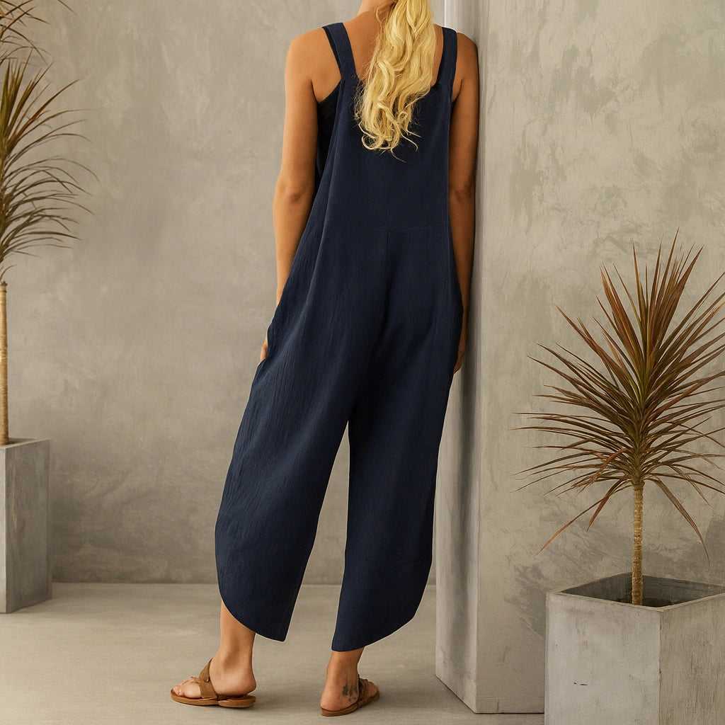Gardaly Lässiger Jumpsuit mit Knopfleiste vorne