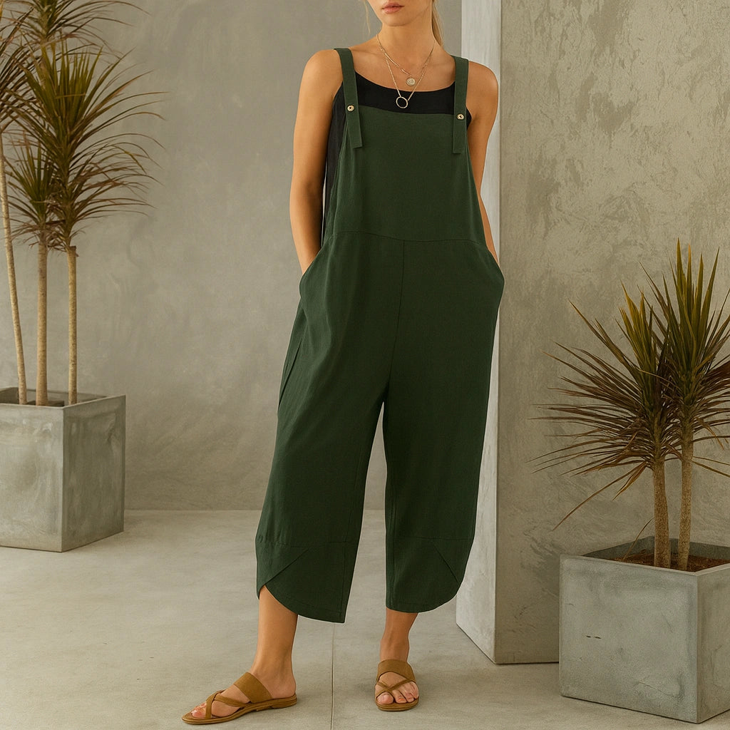 Gardaly Lässiger Jumpsuit mit Knopfleiste vorne