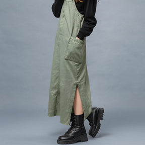 Gardaly Meadow Lässige Trägerkleid-Latzhose mit seitlichen Schlitzen