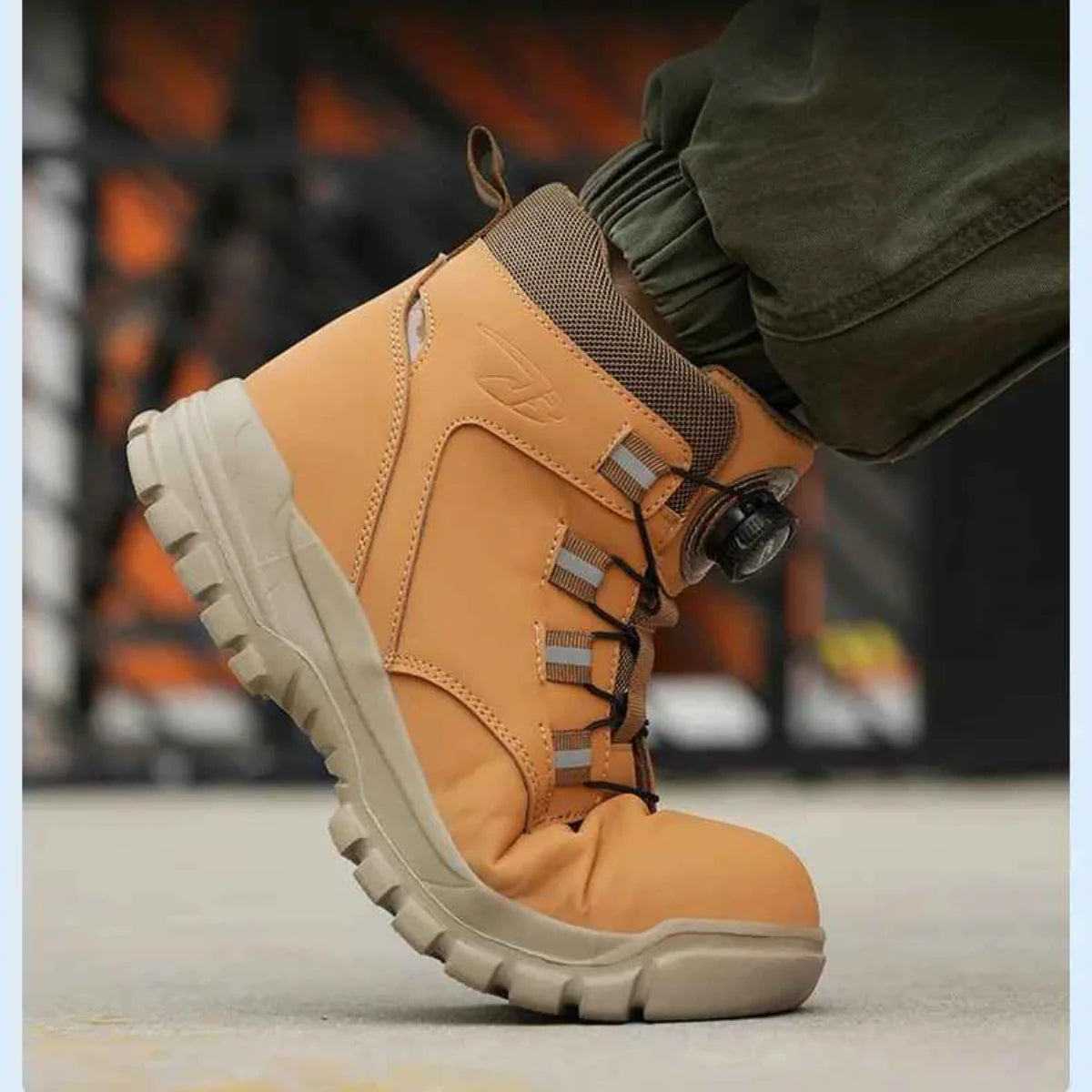 Gardaly | Herren TorqueLock™ Wasserdichte Sicherheitsstiefel – Stahlkappe, Kevlar-Sohle & Schnellverschluss-System