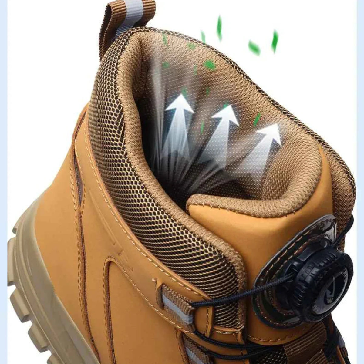 Gardaly | Herren TorqueLock™ Wasserdichte Sicherheitsstiefel – Stahlkappe, Kevlar-Sohle & Schnellverschluss-System