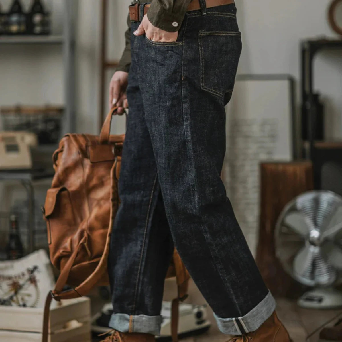 14oz Indigo Selvedge Jeans – Heritage Straight Leg, gemacht, um schön zu altern