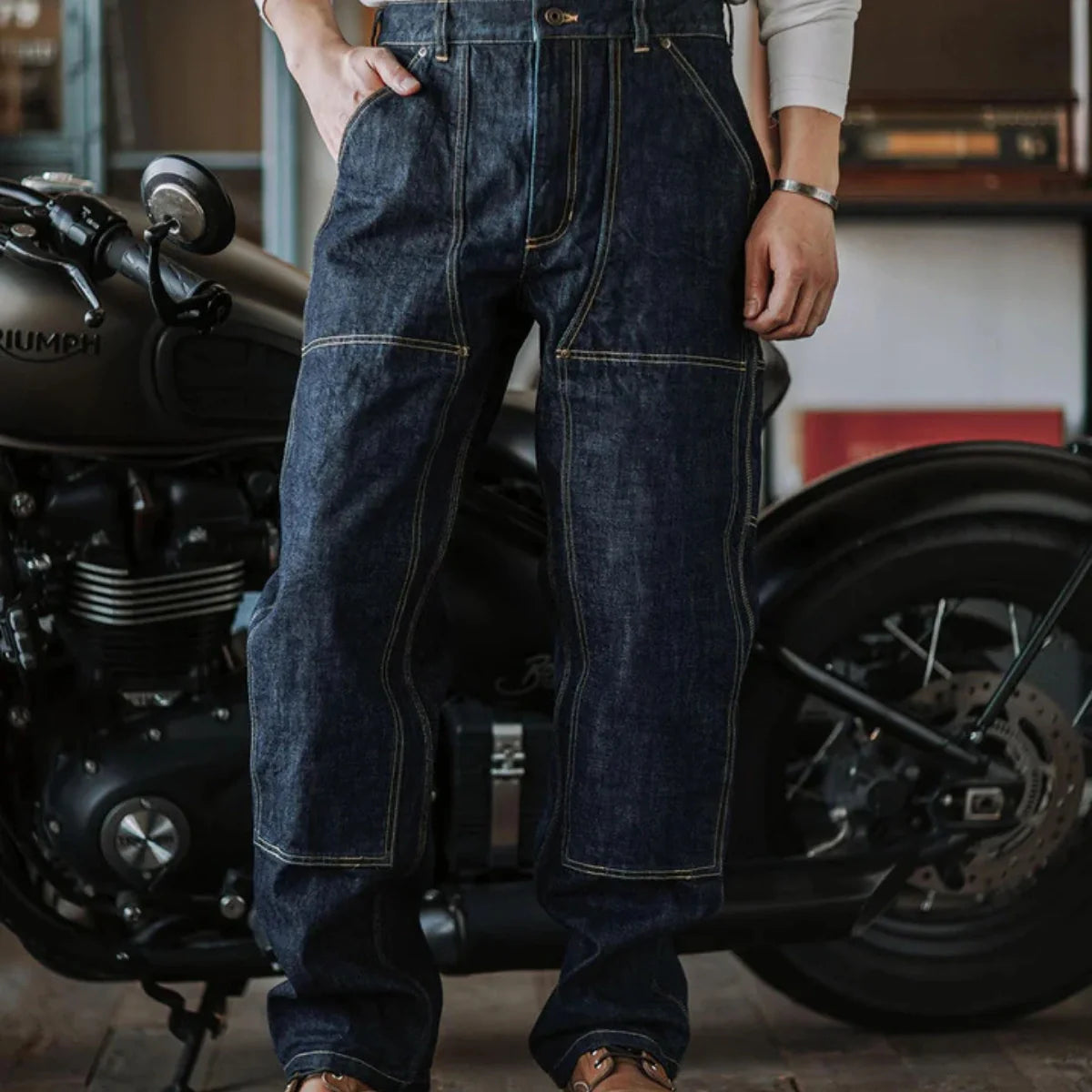 Selvedge Carpenter Jeans – Schwerer japanischer Denim, gemacht für Arbeit & Alltag