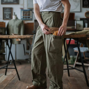 M-47 Herringbone Feldhose – Reproduktion im Stil der französischen Armee, mit Leinenfutter