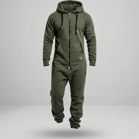 Gardaly Kuscheliger Fleece-Jumpsuit mit Reißverschluss und Kapuze