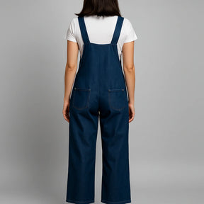 Gardaly Locker geschnittene Distressed-Denim-Latzhose