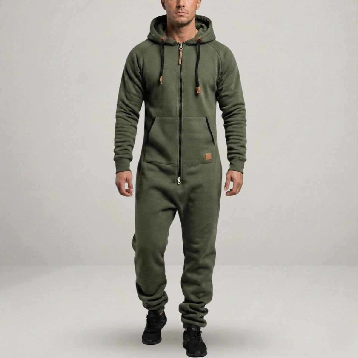 Gardaly Kuscheliger Fleece-Jumpsuit mit Reißverschluss und Kapuze
