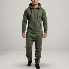Gardaly Kuscheliger Fleece-Jumpsuit mit Reißverschluss und Kapuze