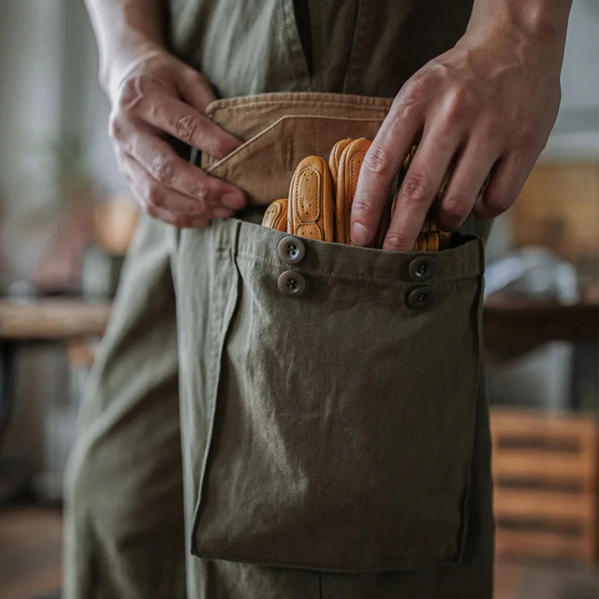 M-47 Herringbone Feldhose – Reproduktion im Stil der französischen Armee, mit Leinenfutter