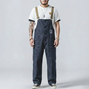 Gardaly Dockyard Navy Retro Jumpsuit