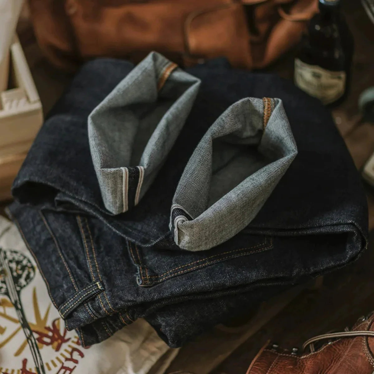 14oz Indigo Selvedge Jeans – Heritage Straight Leg, gemacht, um schön zu altern