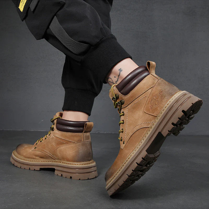 Herren Work Boots aus Vollleder – Wasserdicht & Ganztägiger Komfort