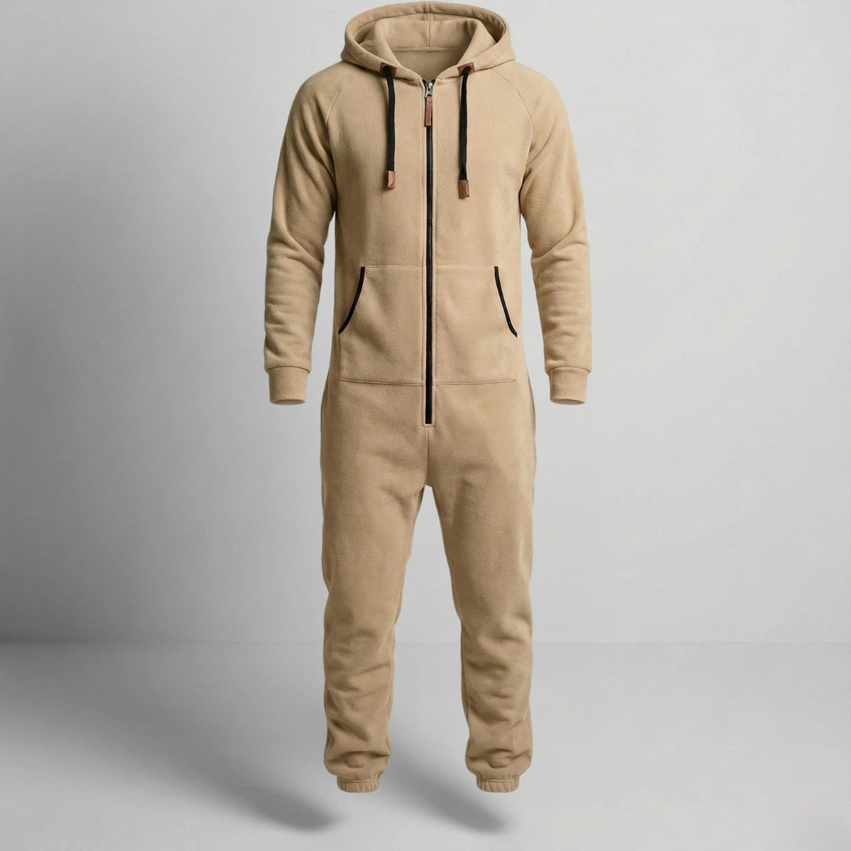 Gardaly Kuscheliger Fleece-Jumpsuit mit Reißverschluss und Kapuze
