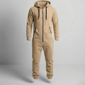 Gardaly Kuscheliger Fleece-Jumpsuit mit Reißverschluss und Kapuze