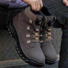 Gardaly | Herren TorqueLock™ Wasserdichte Sicherheitsstiefel – Stahlkappe, Kevlar-Sohle & Schnellverschluss-System