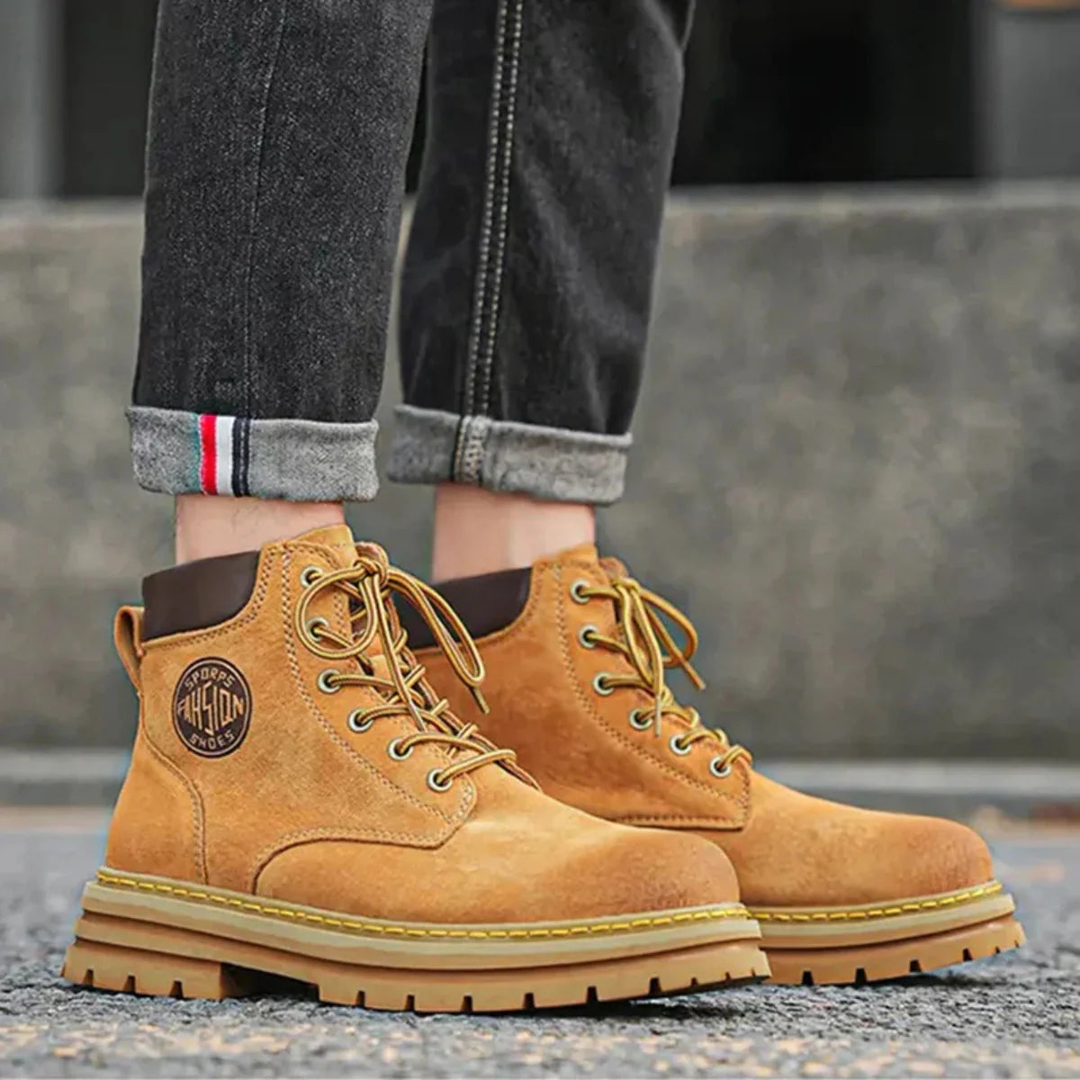 Unisex Heritage „Martin“ Work Boots – Wildleder, Grip-Sohle & Ganztägiger Komfort