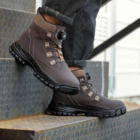 Gardaly | Herren TorqueLock™ Wasserdichte Sicherheitsstiefel – Stahlkappe, Kevlar-Sohle & Schnellverschluss-System