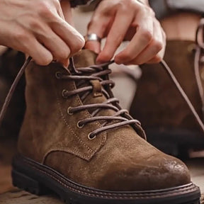 Herren Trail-Arbeitsstiefel aus gewachstem Wildleder – Vintage-Finish & Lederfutter